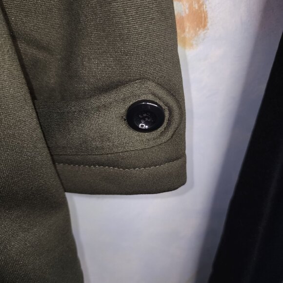 Womans Dark Olive Zip and Toggle Close Hooded Jacket - Picture 6 of 11